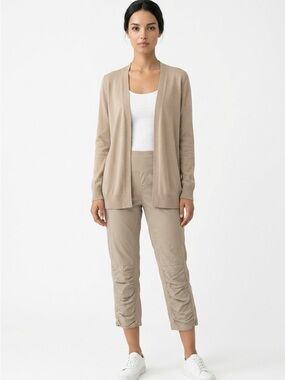 XCVI Wearables High Waist Women’s PL Taupe Cropped Pullon Lightweight Pants